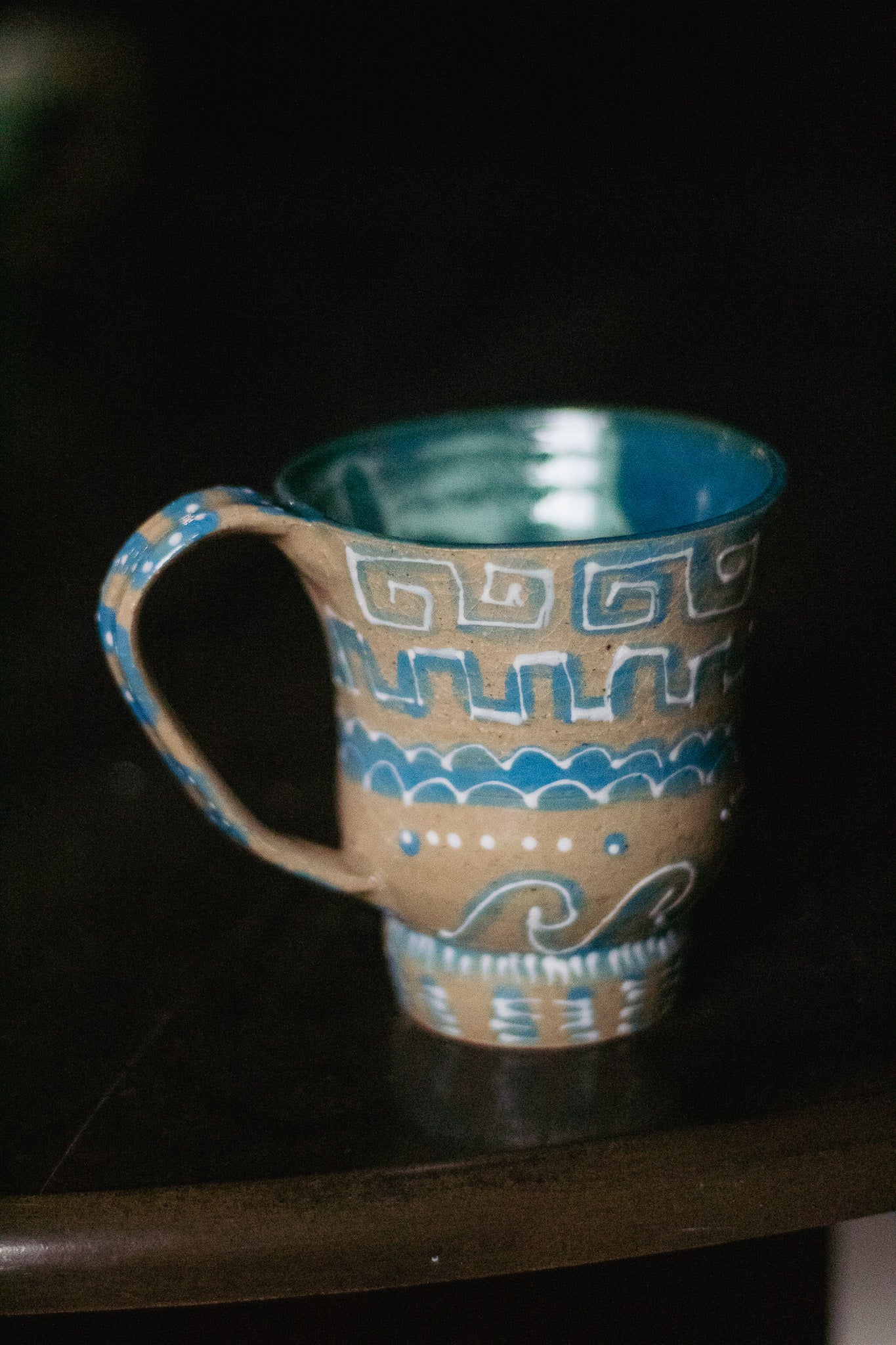 Blue Geo Doodle Mug