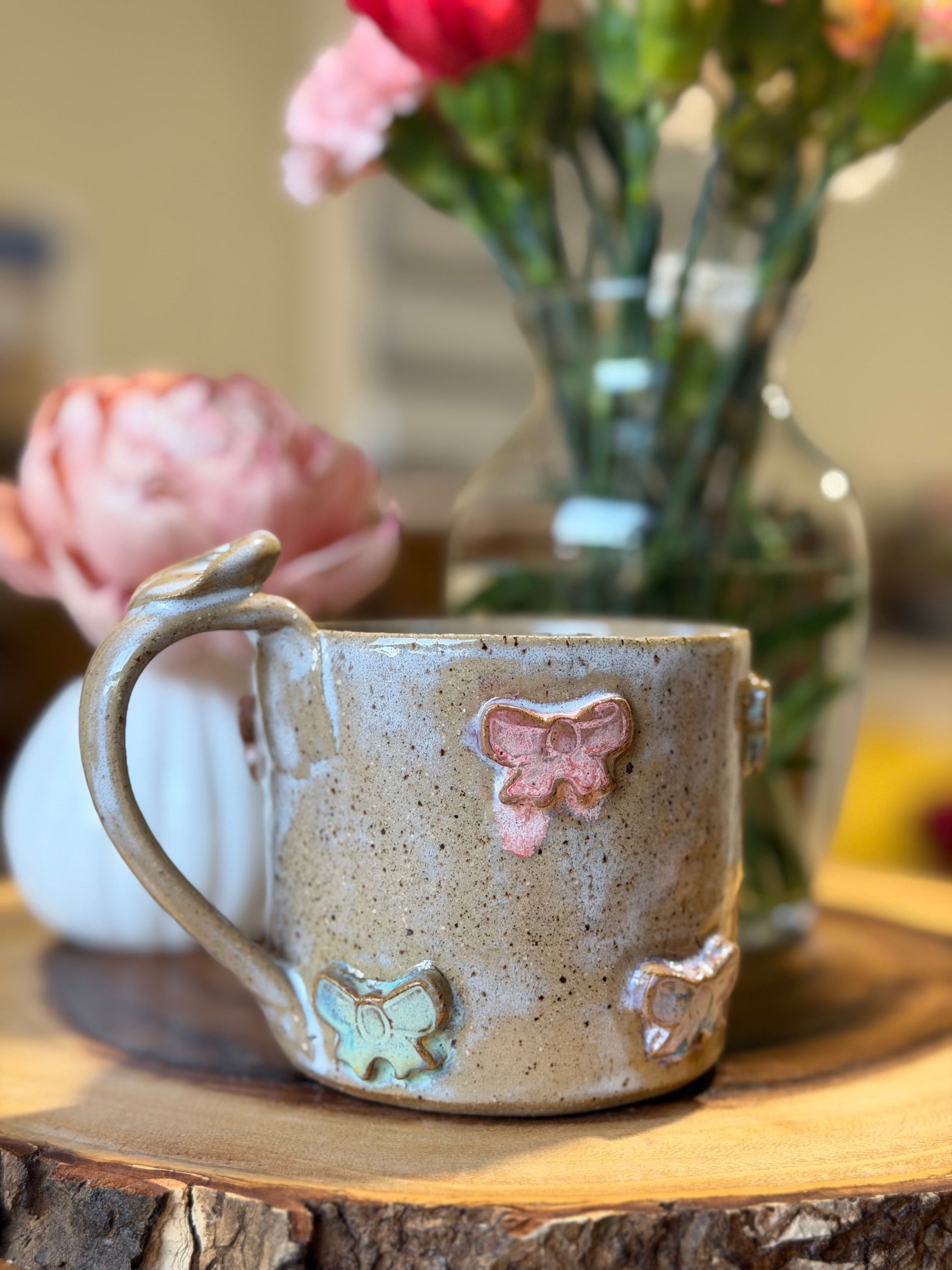 Multi-Colored Bow Mug