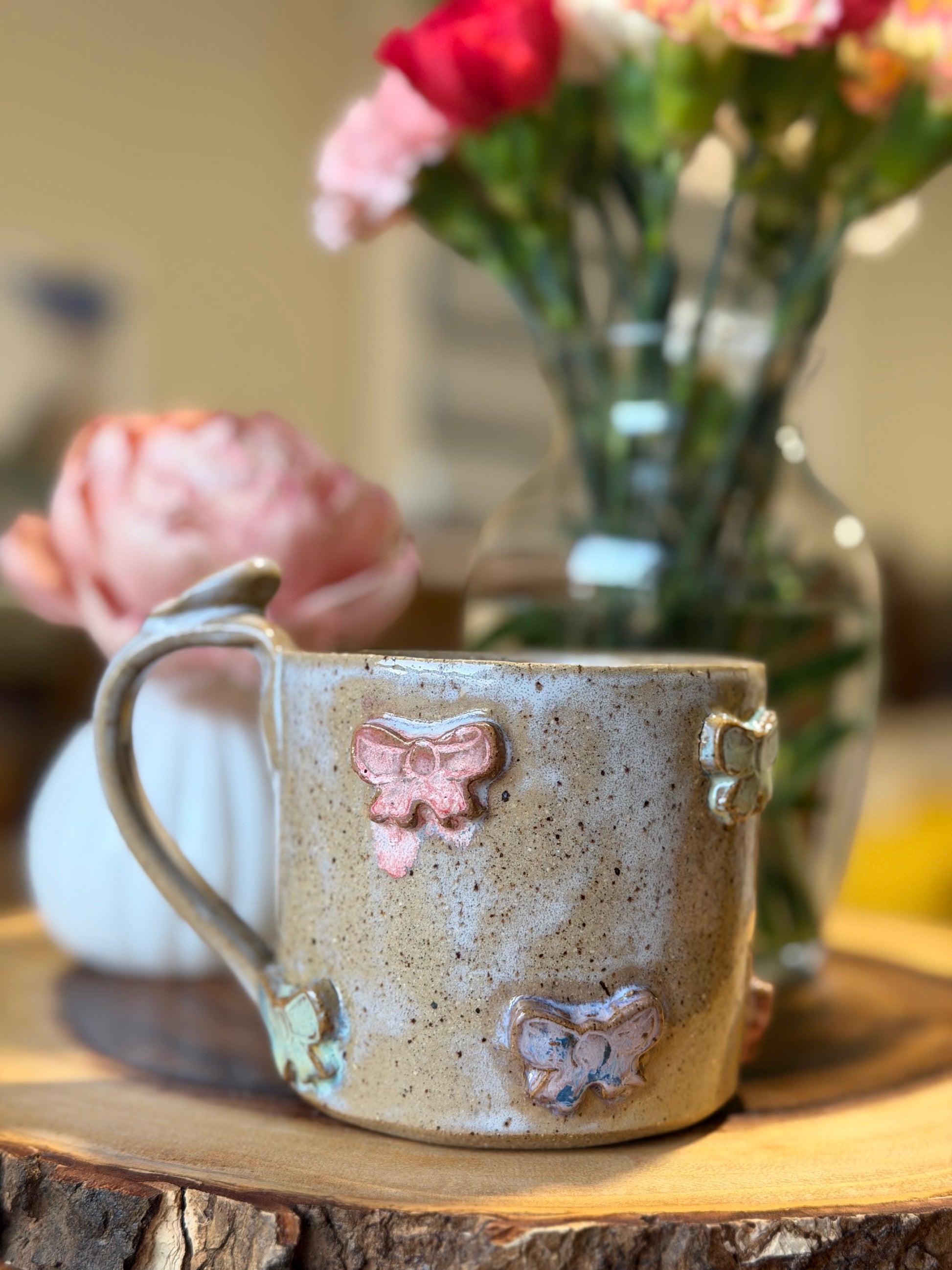 Multi-Colored Bow Mug