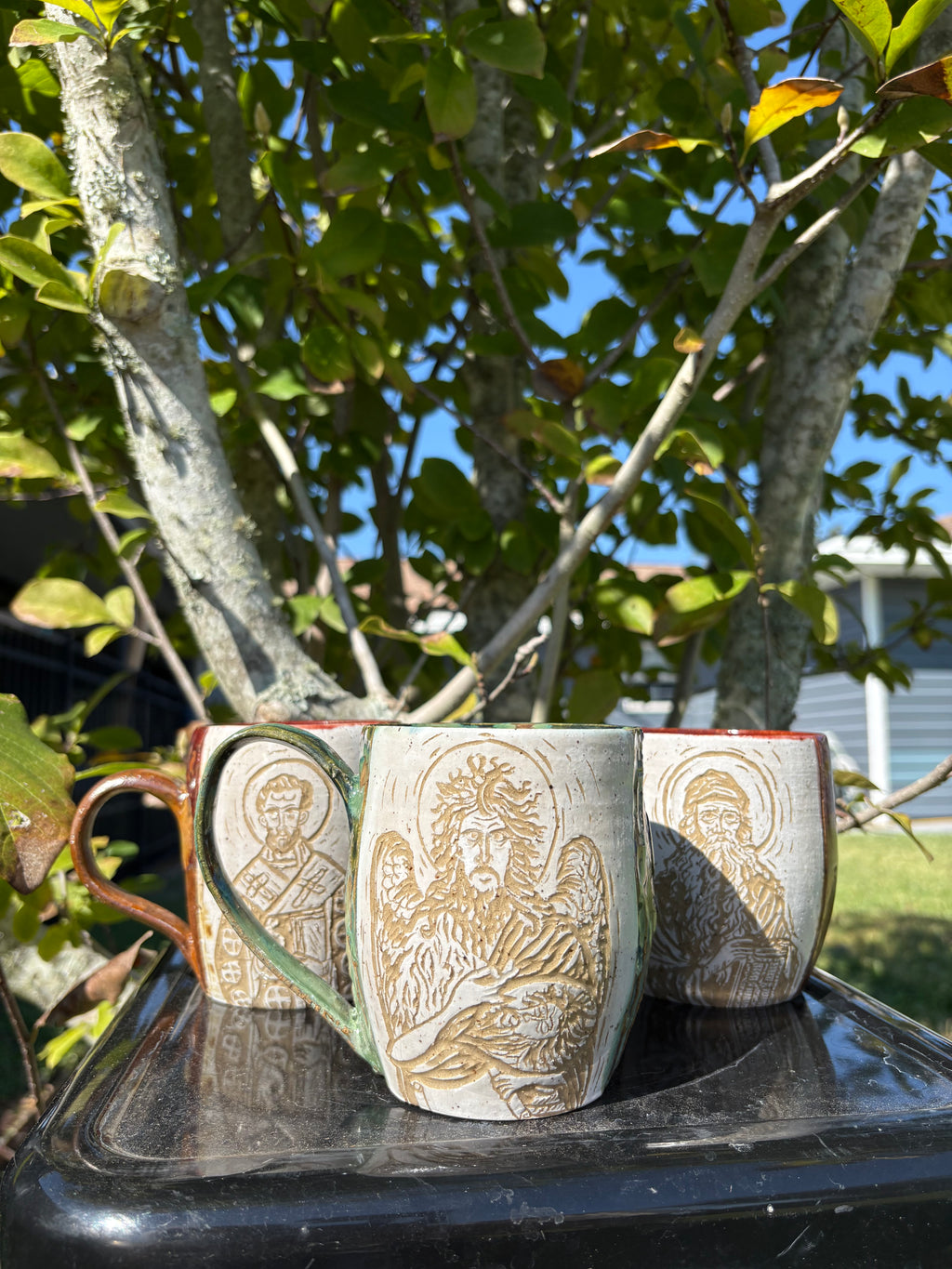 Custom Carved Saints Mug *preorder*