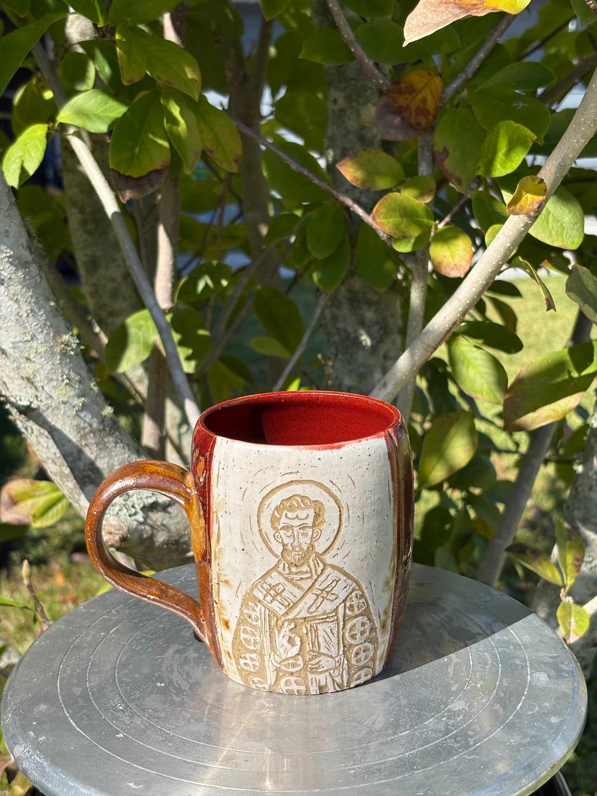 Custom Carved Saints Mug *preorder*