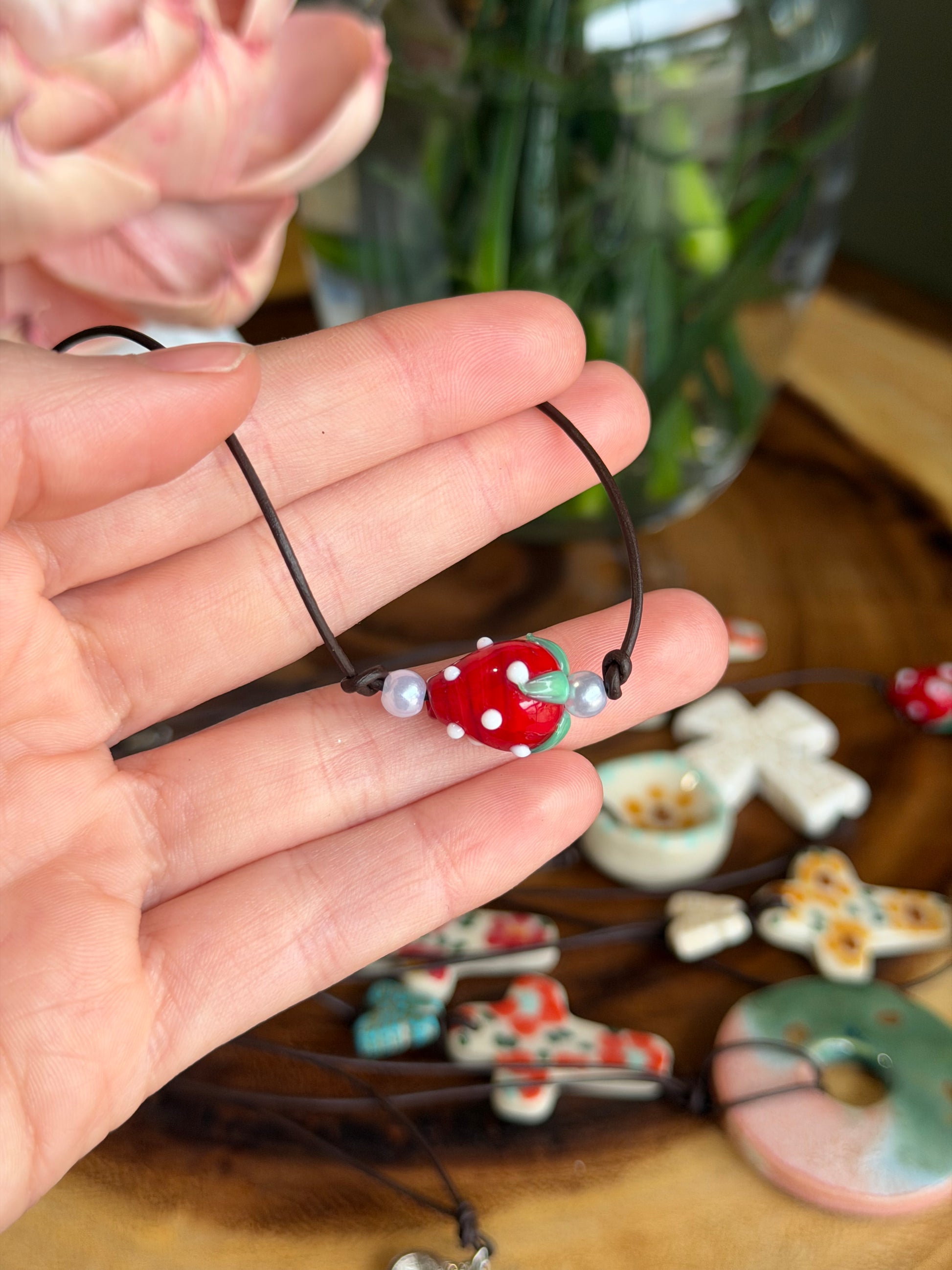 Strawberry Charm Necklace