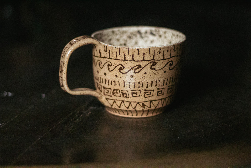 Brown Geometric Mug