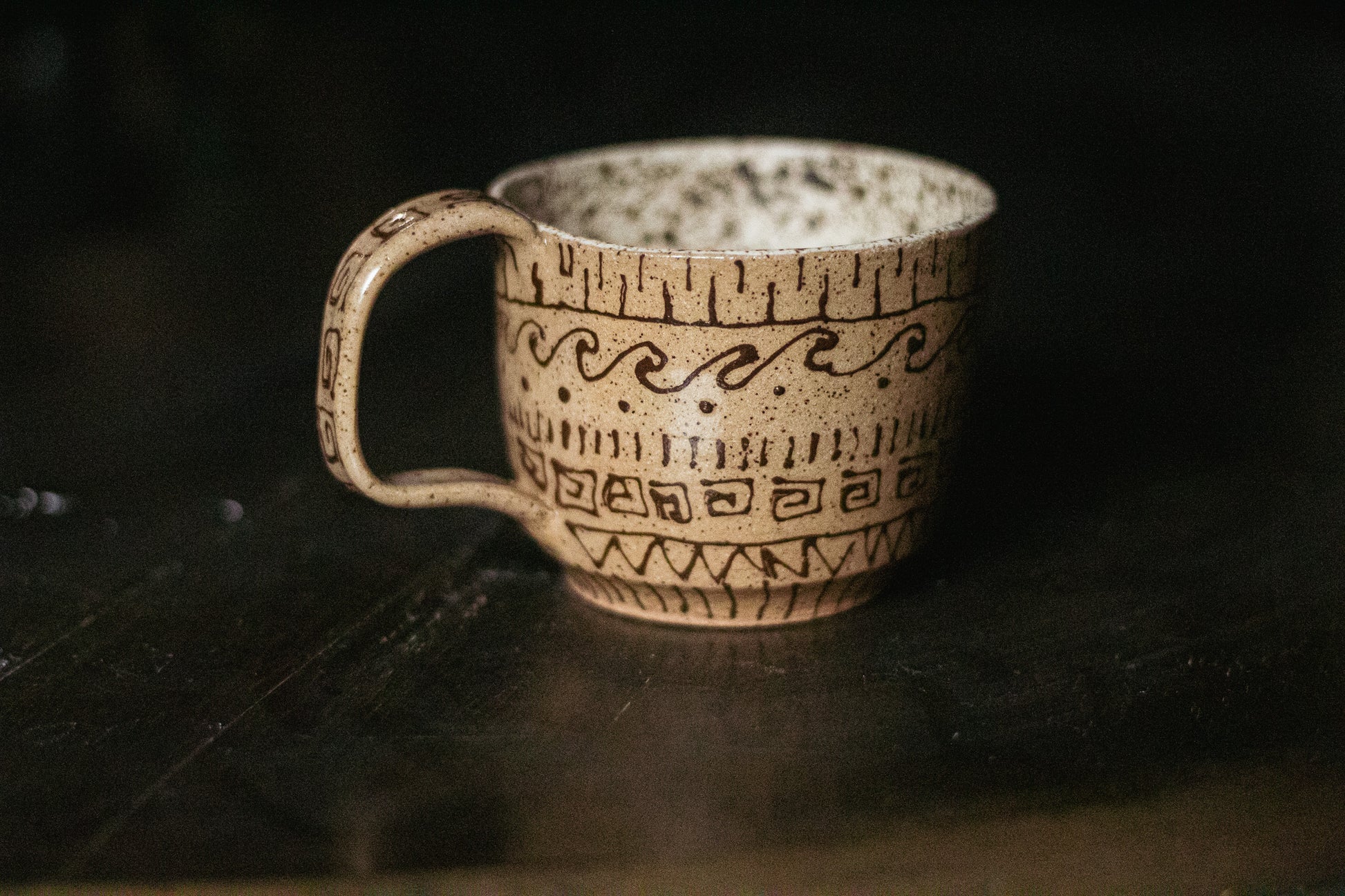 Brown Geometric Mug