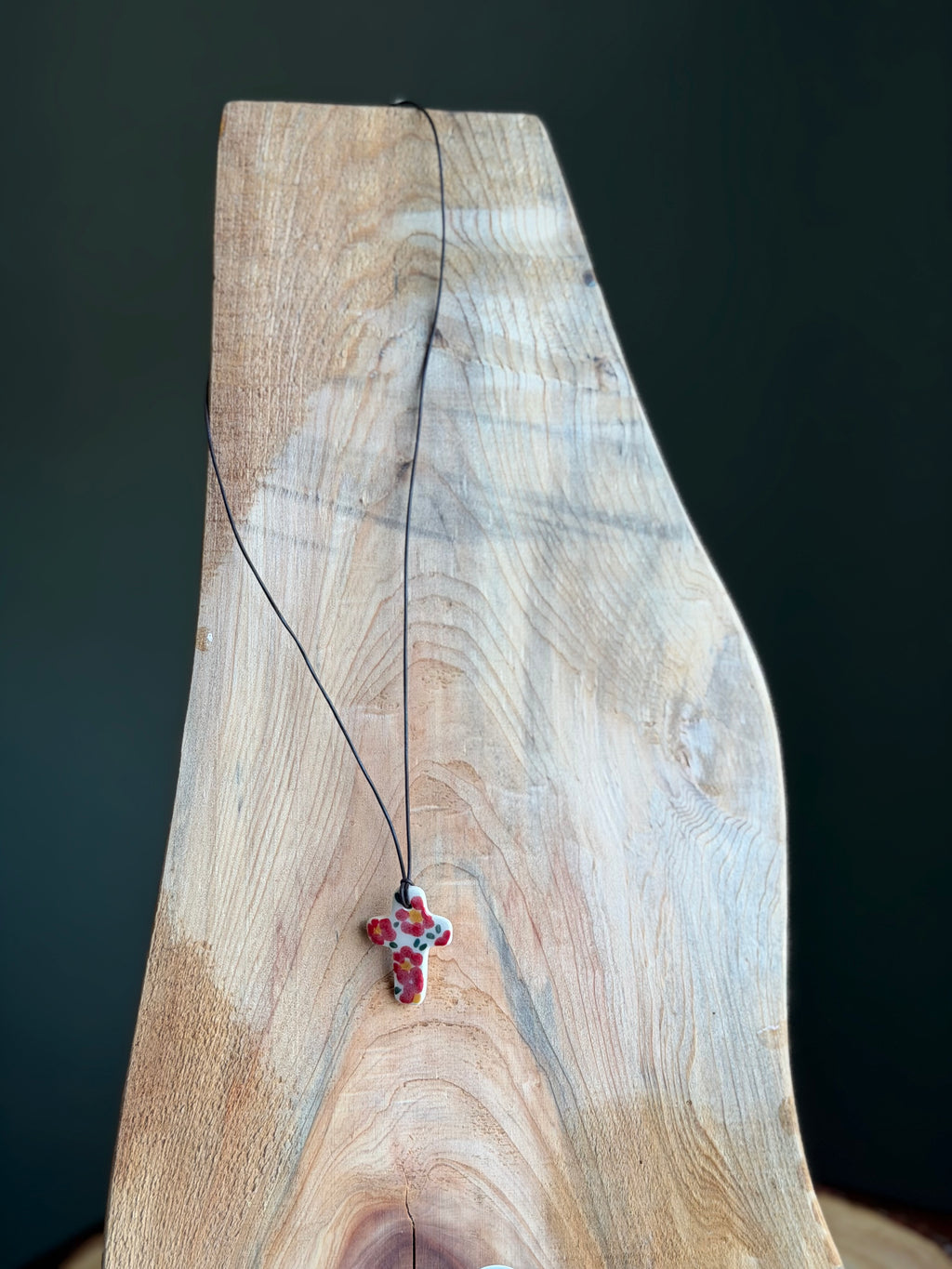 Red Cross Charm Necklace