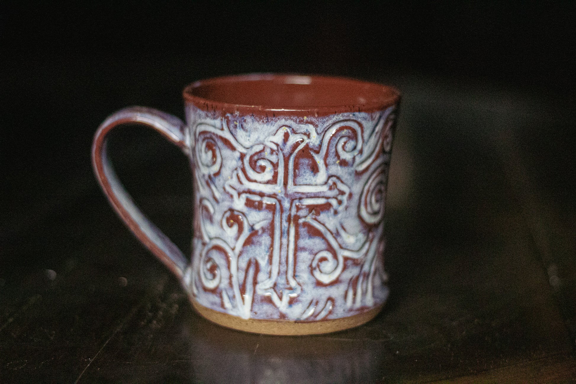Carved Cross Mug