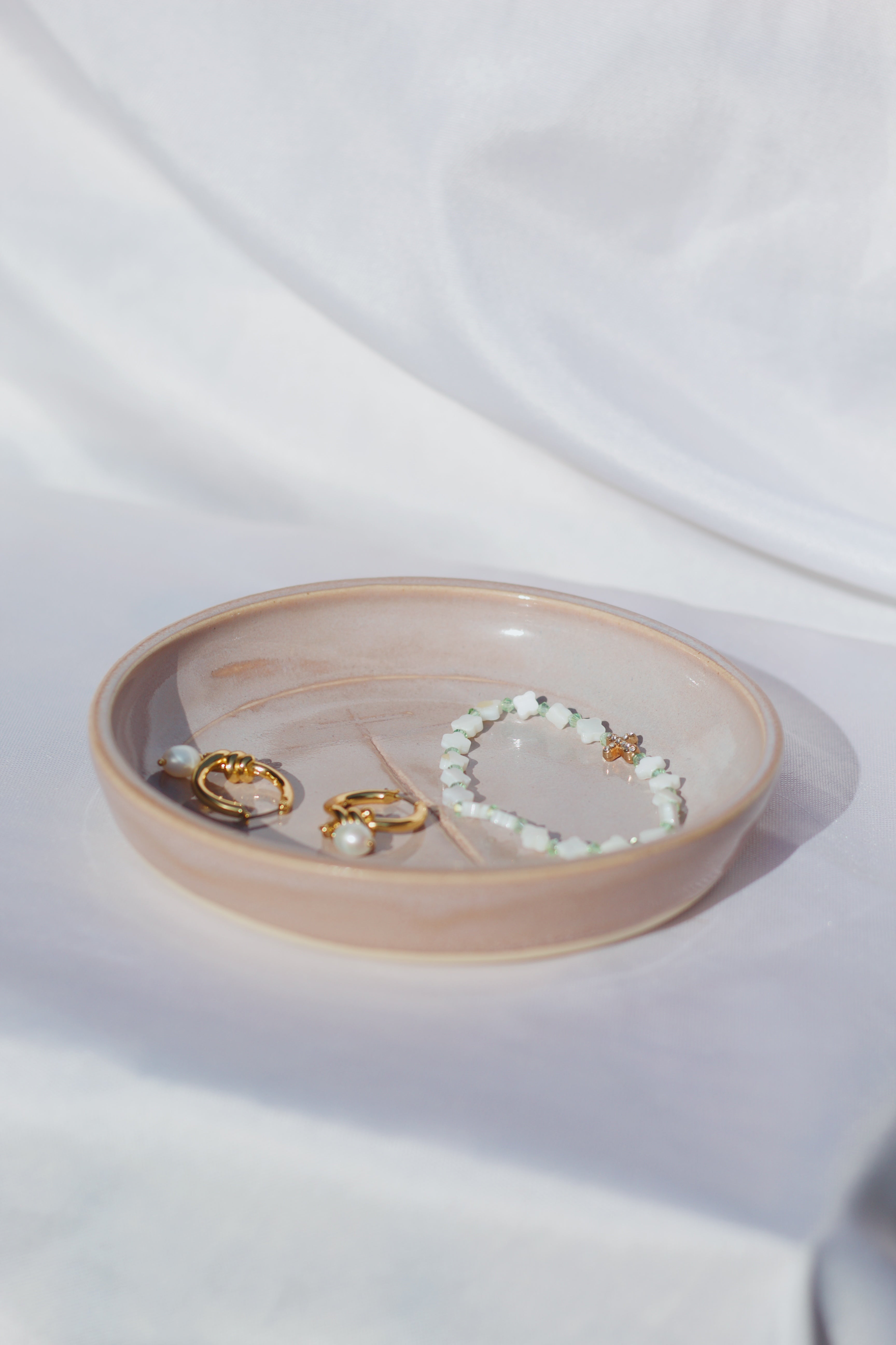 Lavender Holy Cross Jewelry Dish