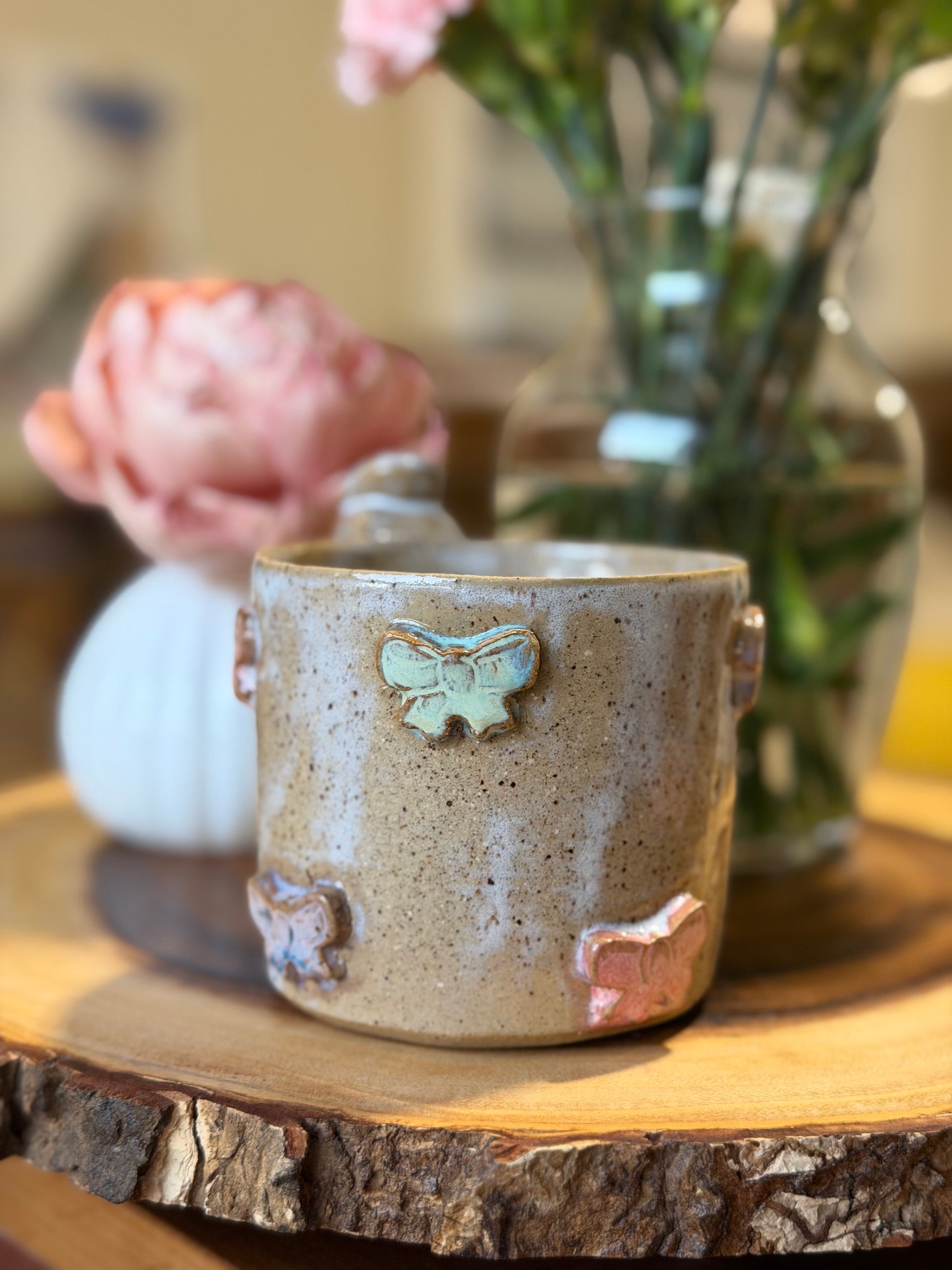 Multi-Colored Bow Mug