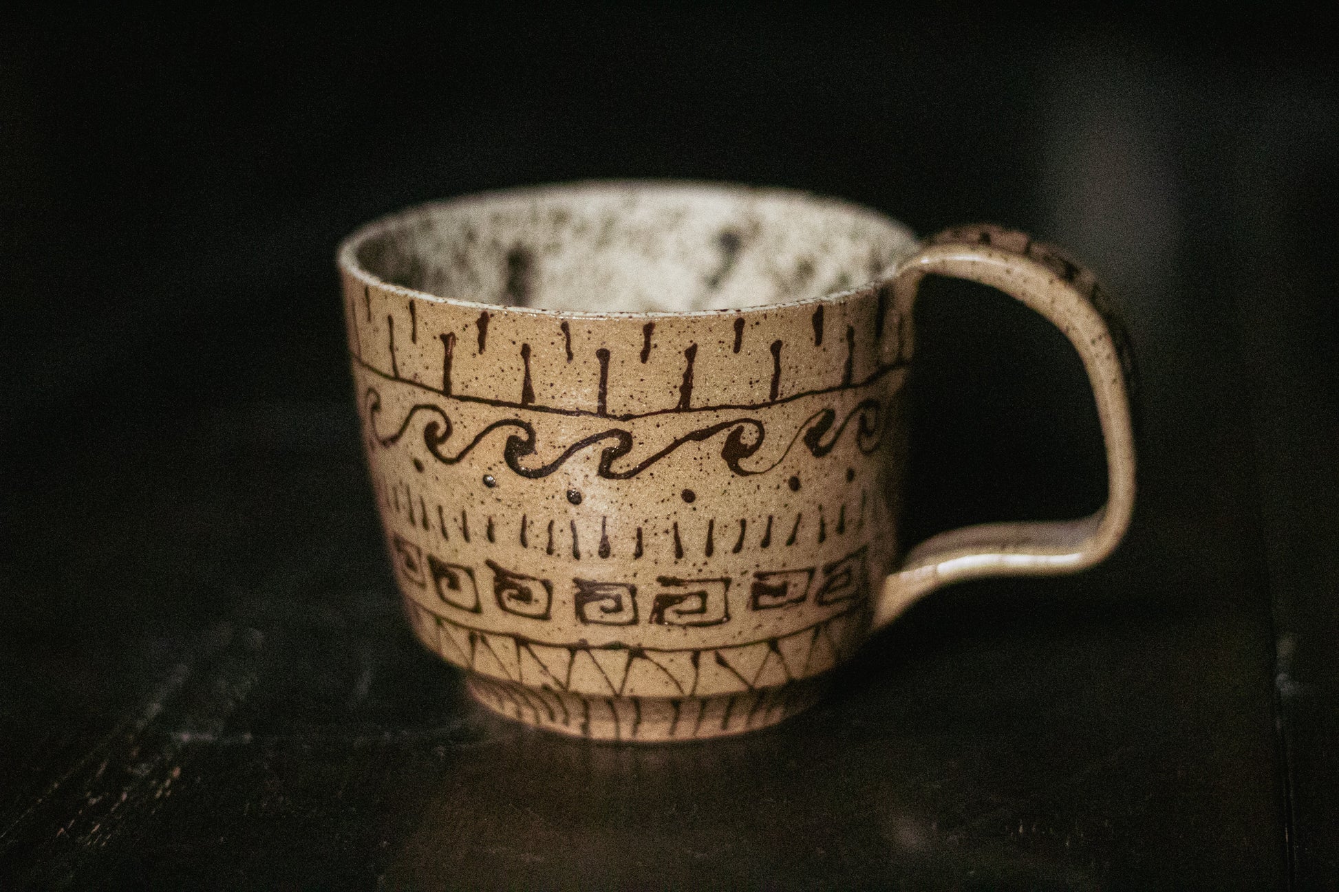 Brown Geometric Mug