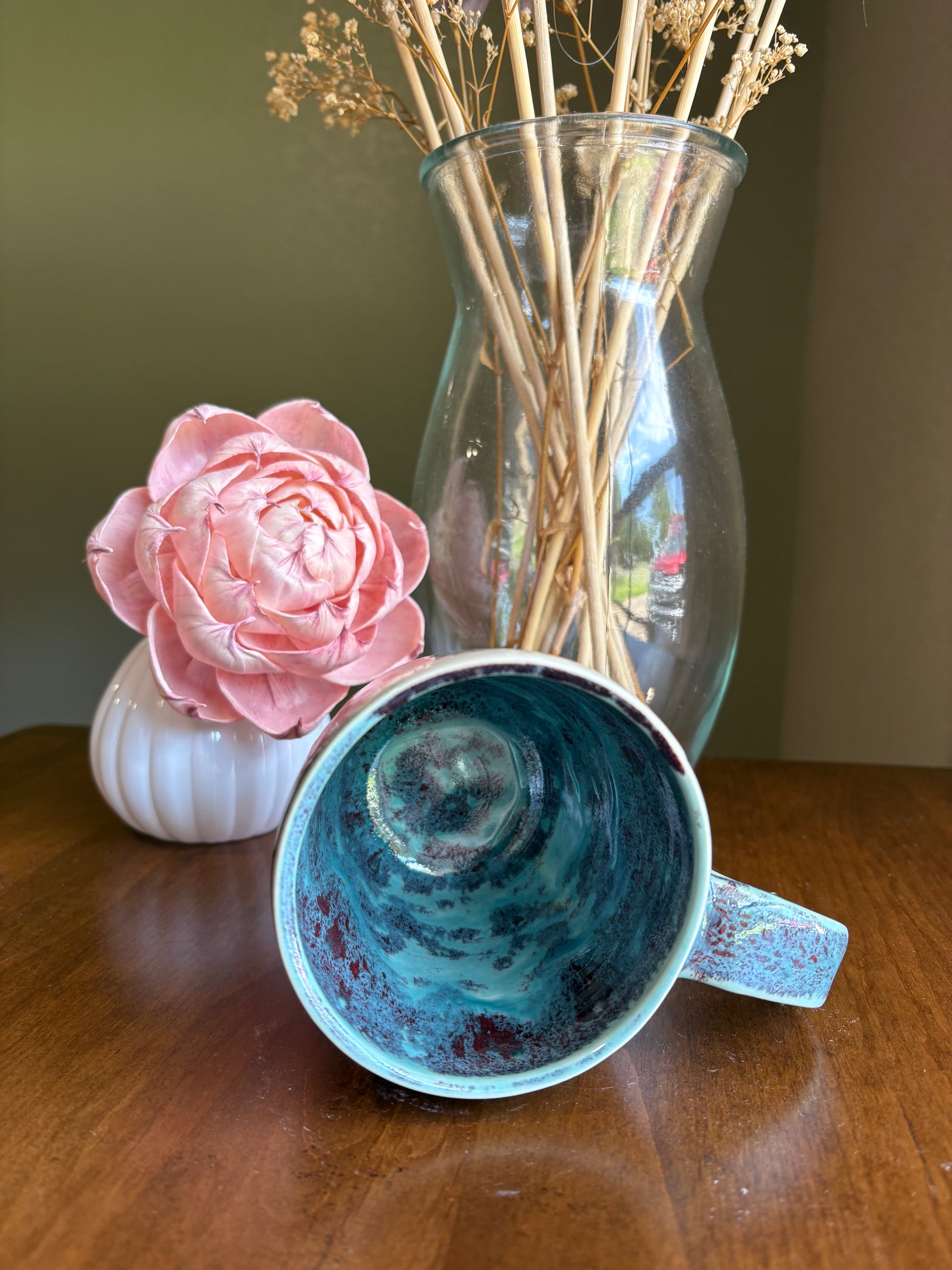 Watercolor Painted Peacock Mug