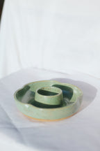 Green Candlestick Holder