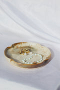 Beige Multi-Color Jewelry Dish