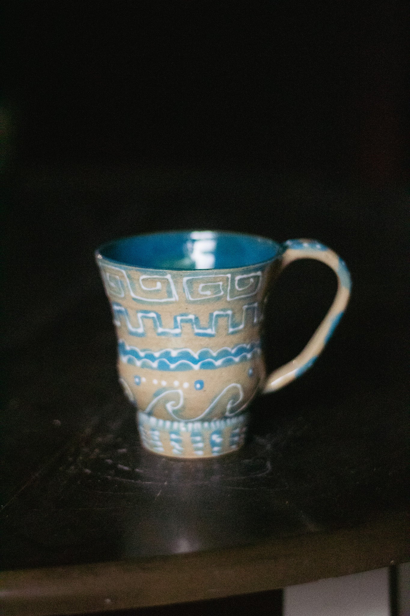 Blue Geo Doodle Mug