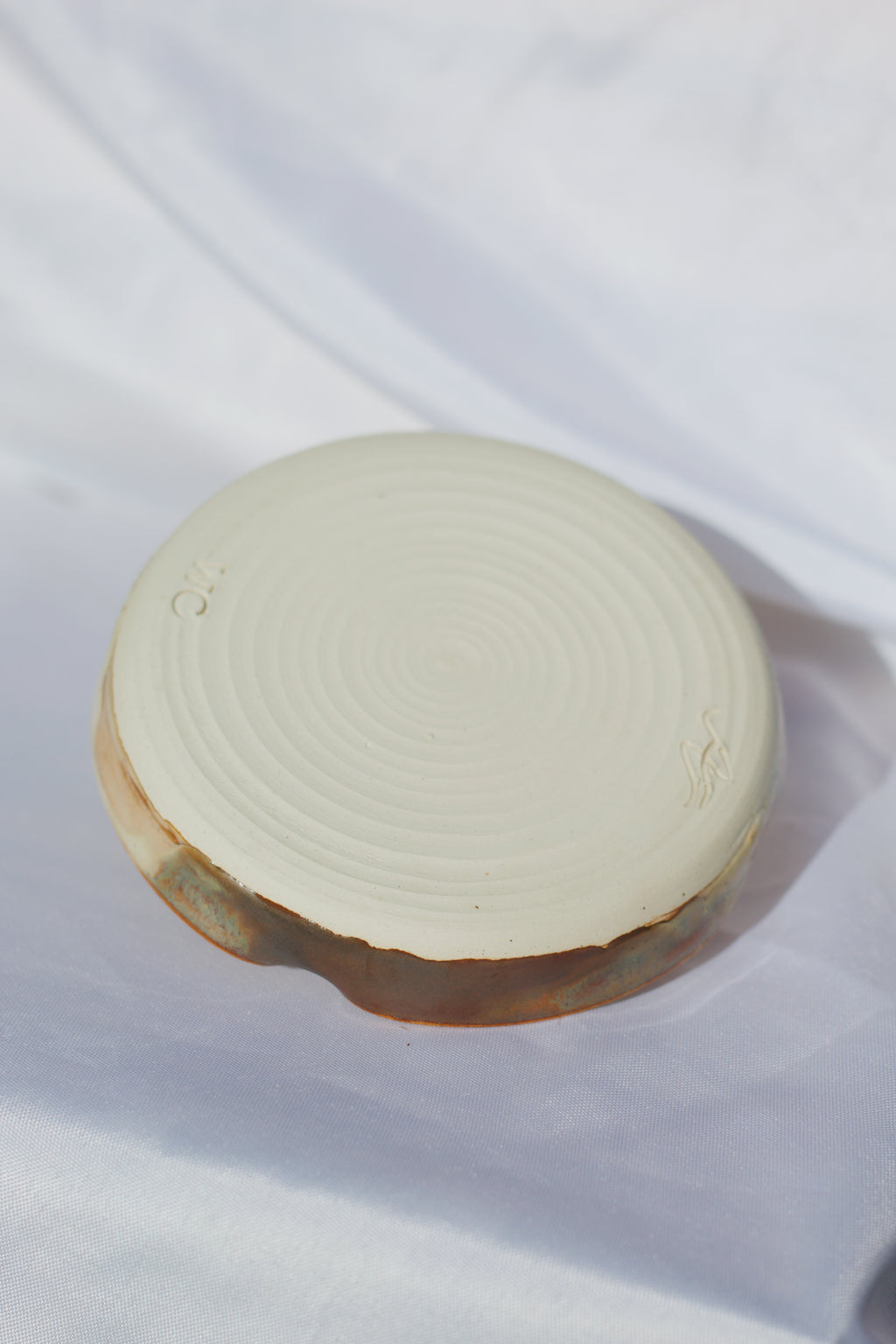 Beige Multi-Color Jewelry Dish