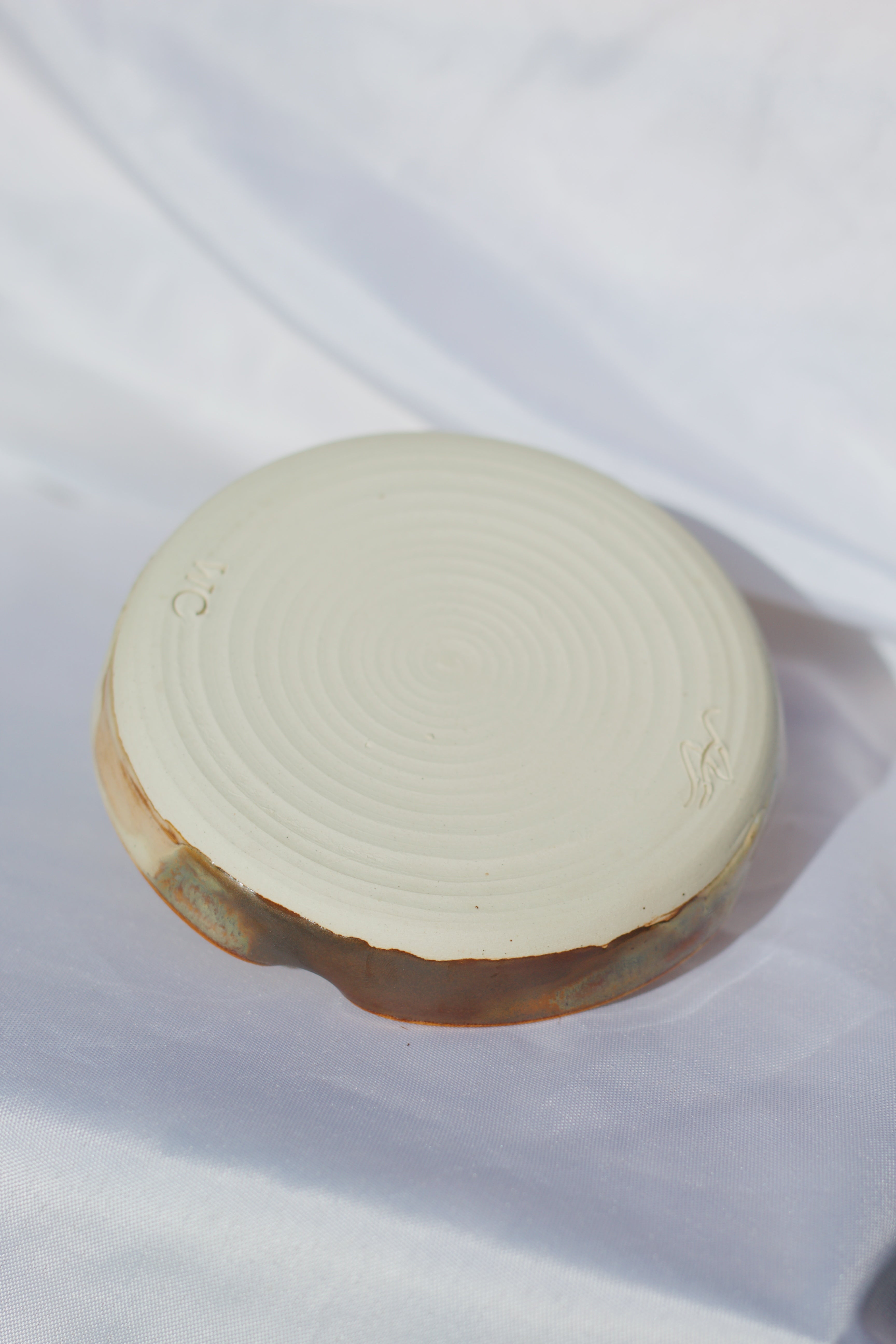 Beige Multi-Color Jewelry Dish