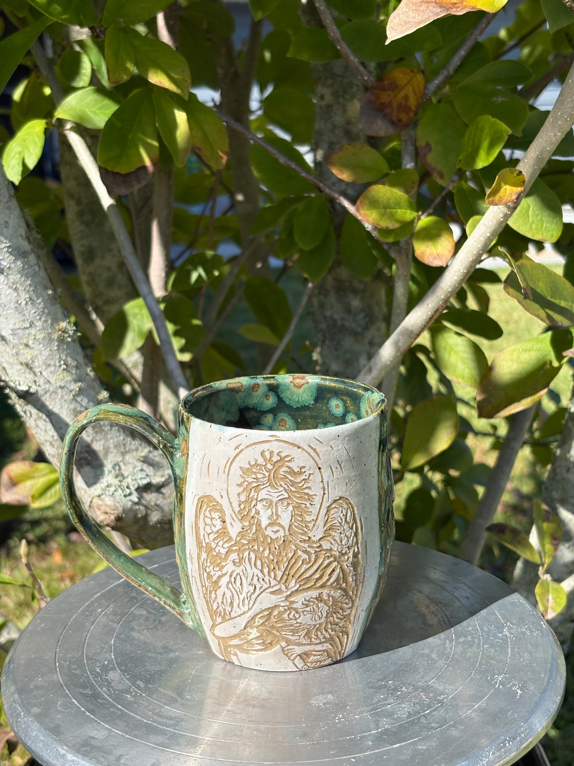 Custom Carved Saints Mug *preorder*