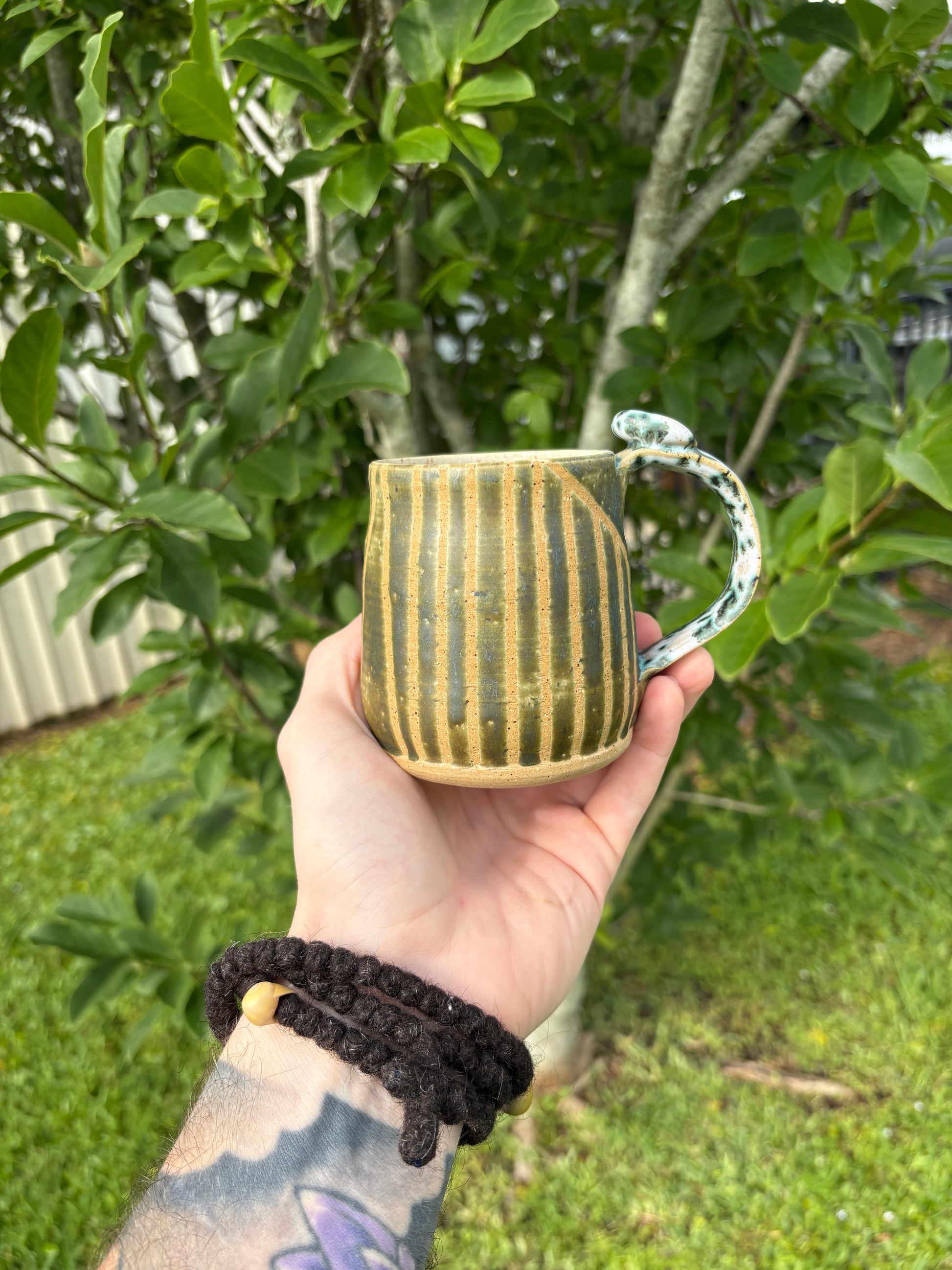 Geometric Green Mug