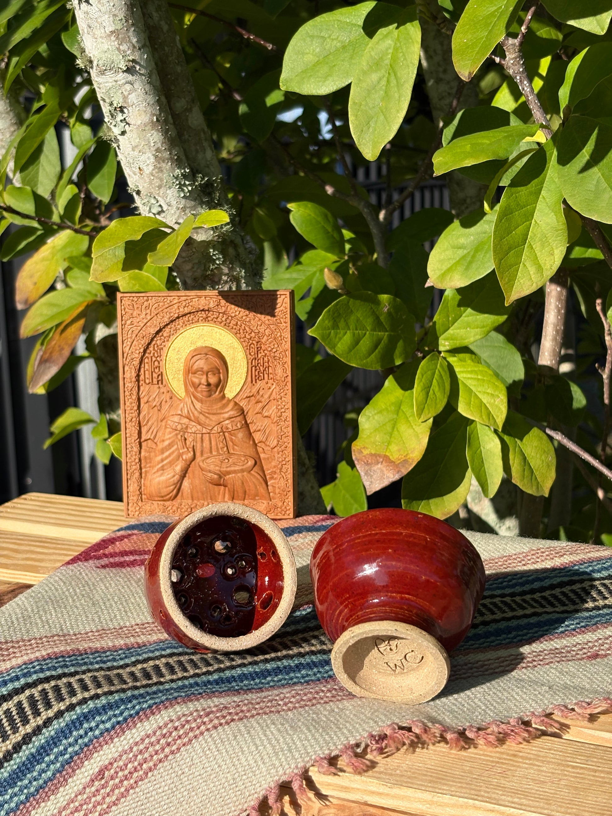 Red Censer w/ Lid (no handle)