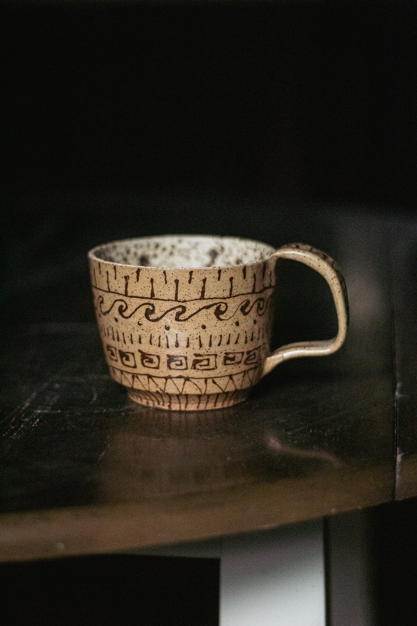 Brown Geometric Mug