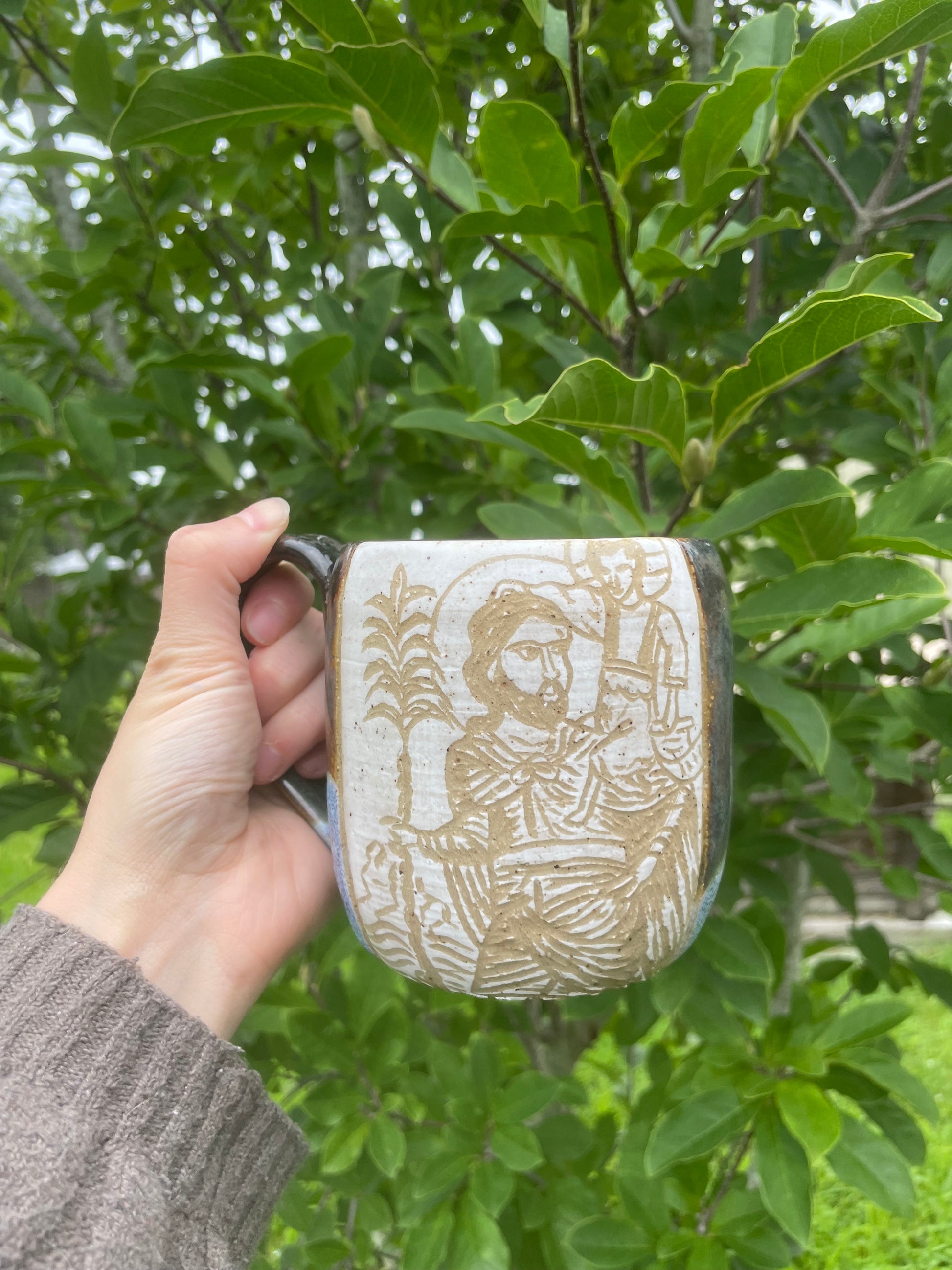 Custom Carved Saints Mug *preorder*
