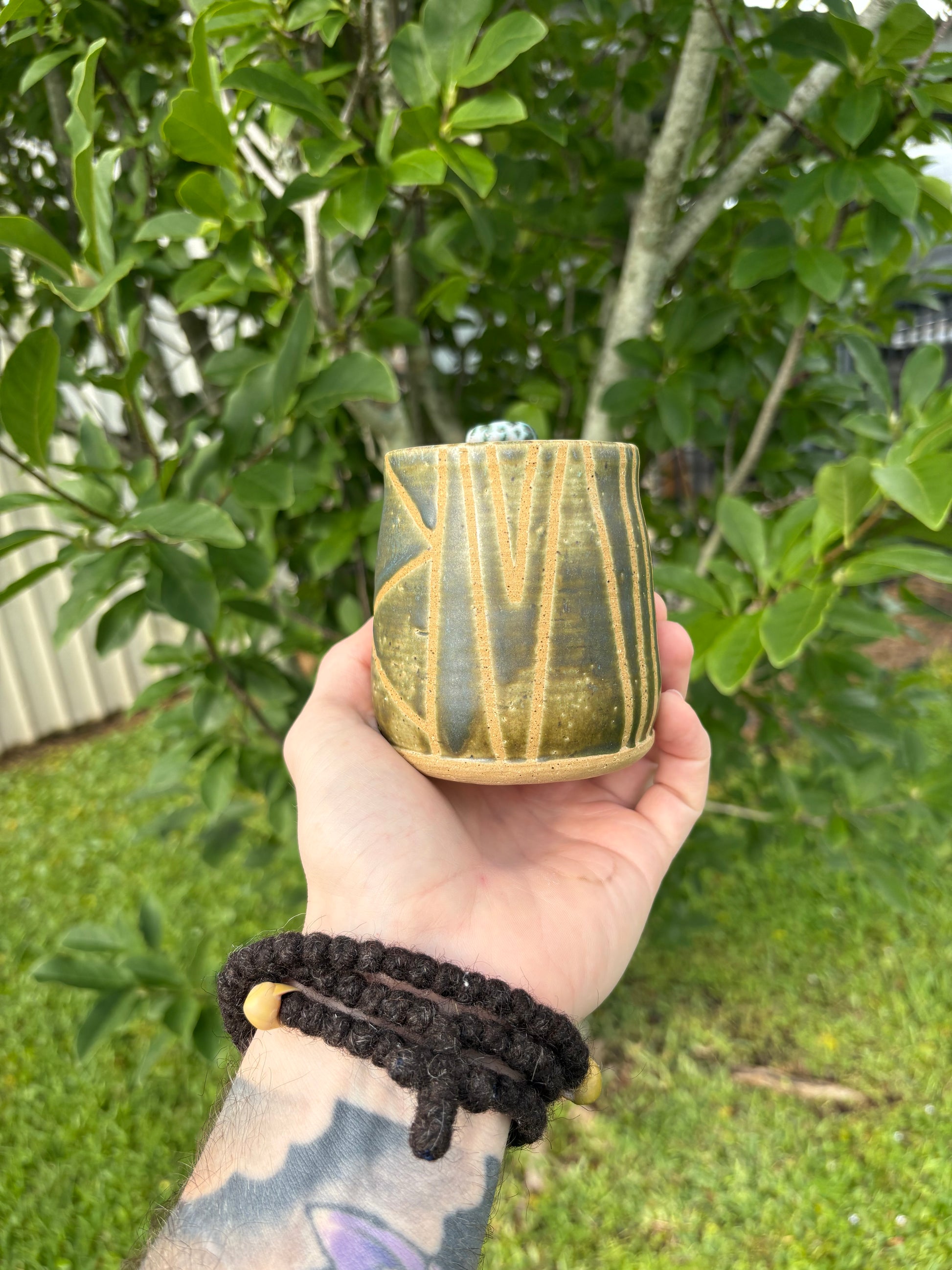 Geometric Green Mug