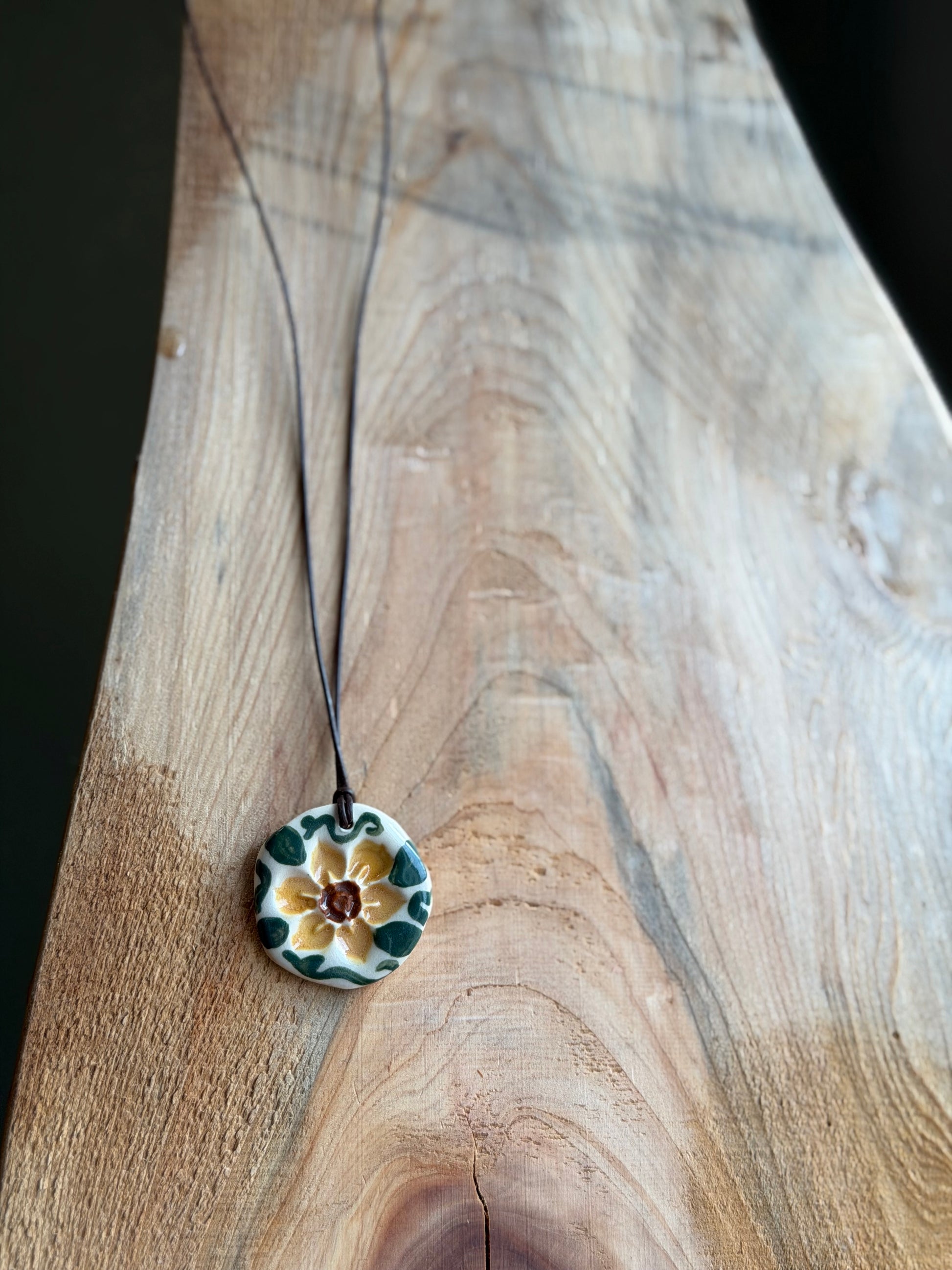 Sunflower Charm Necklace