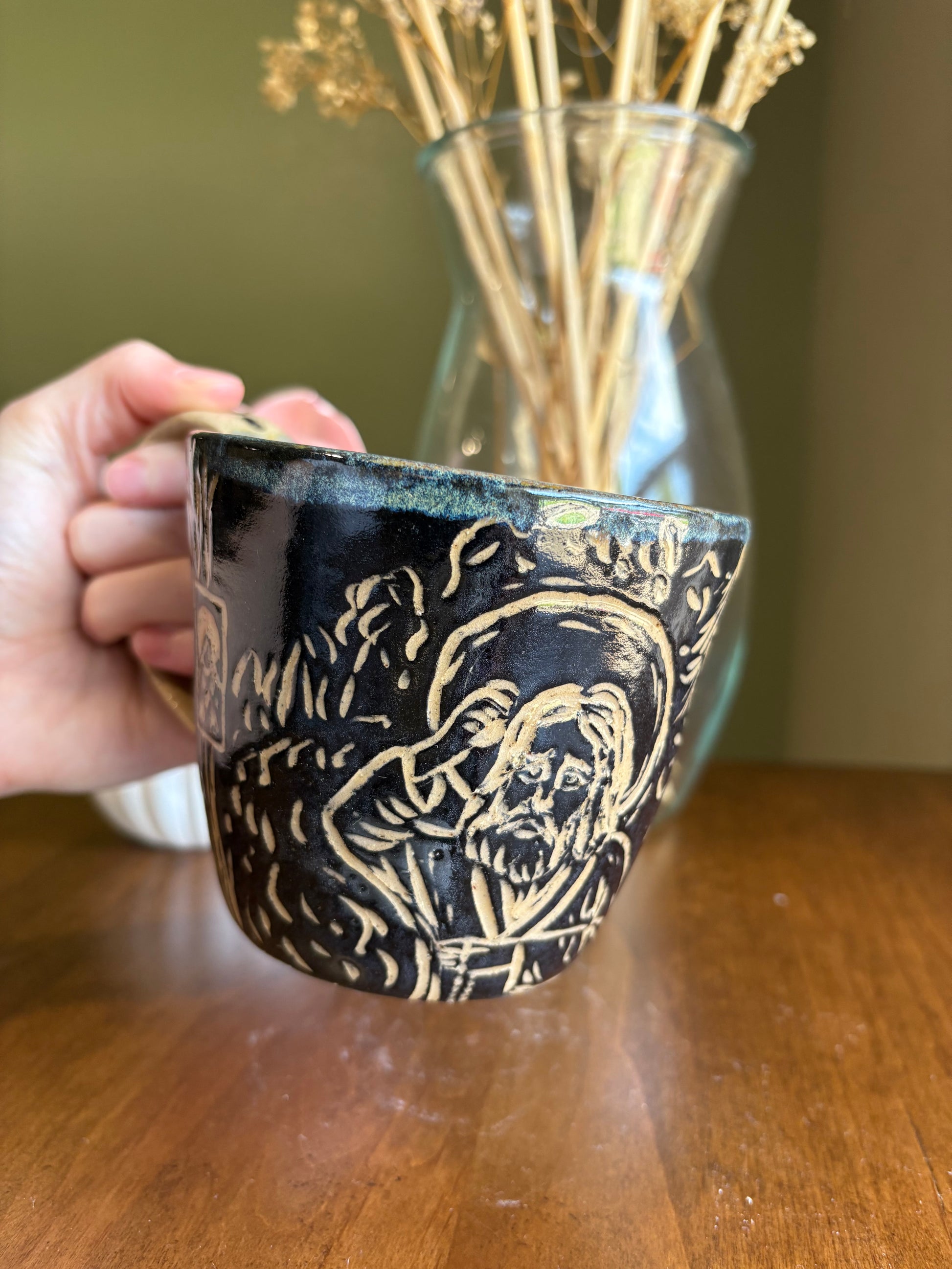 St. Seraphim of Sarov Carved Saint Mug