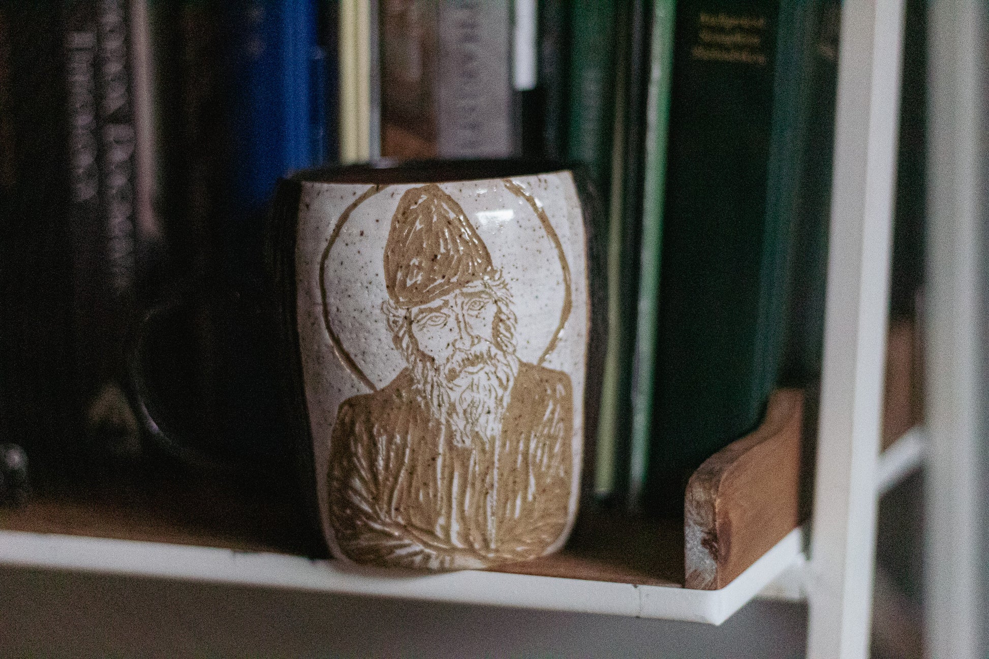 Carved St. Paisios Mug